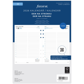 Kalendár 2026 Filofax osobný A5 týždeň /1 strana /ČJ+SJ /linajkový Kalendár 2026 Filofax osobný A5 týždeň /1 strana /ČJ+SJ /linajkový