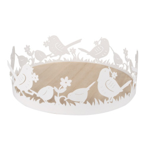 Dekoračný podnos s kovovými prvkami 20,5 x 6,5 cm