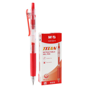 Pero gélové M&G TITAN hrot 0,7 mm - červená náplň Pero gélové M&G TITAN hrot 0,7 mm - červená náplň