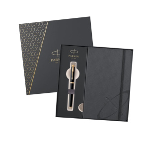 Roller PARKER IM Black GT + sivý zápisník Roller PARKER IM Black GT + sivý zápisník