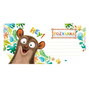 Pozvánka na párty H /2403-0003/ Hey! - sada 10 ks