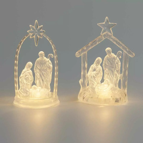 Betlehem scéna 12 cm s LED osvetlením (2 varianty /cena 1ks) Betlehem scéna 12 cm s LED osvetlením (2 varianty /cena 1ks)