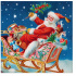 Obrúsky TaT 33x33cm Santa Claus on a sleigh