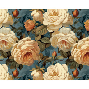 Darčekový baliaci papier FLORENTIA 70x100 cm - ruže biele