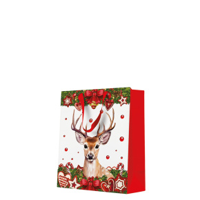 Darčeková taška vianočná 20x10x25 cm Red Deer Darčeková taška vianočná 20x10x25 cm Red Deer