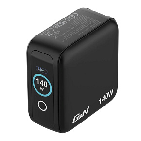 VERBATIM Mini GaN Nabíječka s displejem 140W, 3xUSB-C, 1xUSB-A, černá VERBATIM Mini GaN Nabíječka s displejem 140W, 3xUSB-C, 1xUSB-A, černá