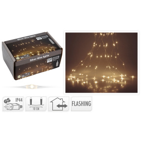 Svetelná reťaz s visiacimi pramienkami 300 mikro LED biela teplá, vonk. použ. 230V Svetelná reťaz s visiacimi pramienkami 300 mikro LED biela teplá, vonk. použ. 230V