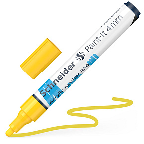 Popisovač Schneider Paint-It 320 Acrylic Marker 4 mm - žltý