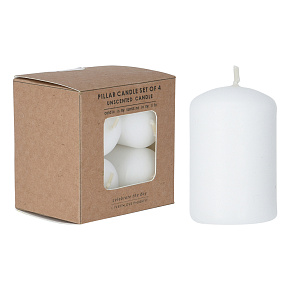 Sviečka valcová 42 x 60 mm biela (4ks v balení) Sviečka valcová 42 x 60 mm biela (4ks v balení)