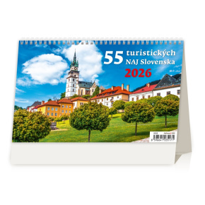 Stolový kalendár 2026 55 turistických NAJ Slovenska