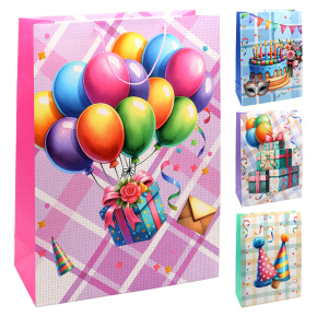 Darčeková taška k narodeninám 7206 veľkosť XL 40 x 15 x 55 cm (mix 4 dizajnov) Darčeková taška k narodeninám 7206 veľkosť XL 40 x 15 x 55 cm (mix 4 dizajnov)