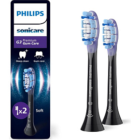Philips Sonicare G3 Premium Gum Care HX9052/88 náhradní hlavice 2 ks černá, péče o dásně a implantáty