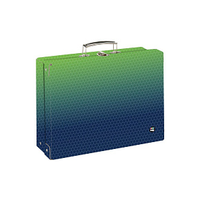 Detský kufrík lamino hranatý A4 OXY NEXT Ombre Green