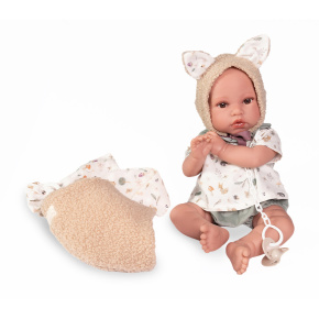 Bábika - novorodenec Erik s pásom na nosenie, 42 cm