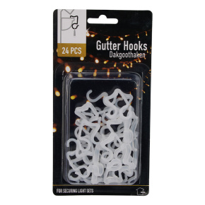 Háčky na uchytenie vianočného osvetlenia na žľaby, 24 ks Háčky na uchytenie vianočného osvetlenia na žľaby, 24 ks
