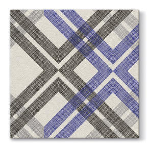 Obrúsky PAW AIRLAID L 40x40cm Stylish Check Dark Blue
