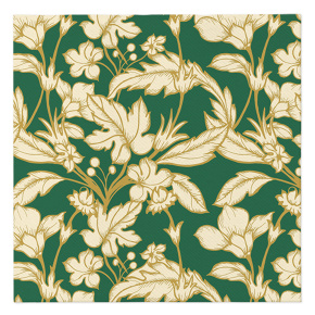 Obrúsky PAW AIRLAID 40x40 cm - Beautiful Floral Pattern dark Green