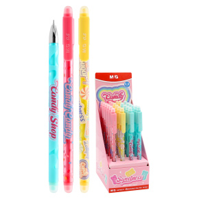 Pero gélové /gumovacie M&G Candy Shop 0,5 mm  - modrá náplň Pero gélové /gumovacie M&G Candy Shop 0,5 mm  - modrá náplň