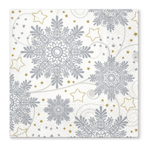 Obrúsky TaT 33x33cm Snowflakes Silver Obrúsky TaT 33x33cm Snowflakes Silver