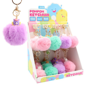 Kľúčenka /Prívesok JUNIOR PomPom (mix pastelových farieb)
