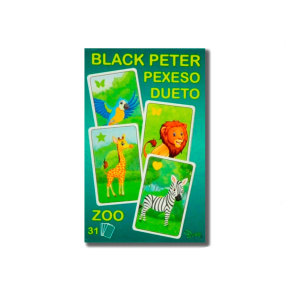 Čierny Peter/Pexeso/Dueto ZOO 3v1 7x10,5x1,5cm 31ks v krabičke