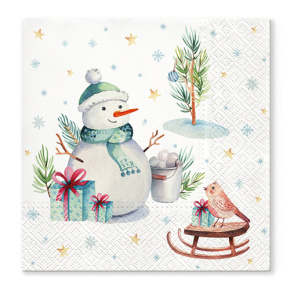 Obrúsky TaT 33x33cm Lovely Snowmann Obrúsky TaT 33x33cm Lovely Snowmann