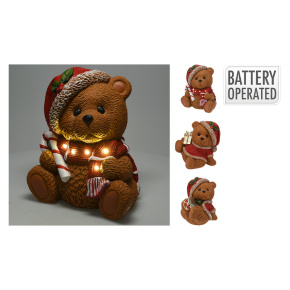 Figúrka medveďa s vianočnou čiapkou 29 cm a LED svetlom (3 varianty) Figúrka medveďa s vianočnou čiapkou 29 cm a LED svetlom (3 varianty)