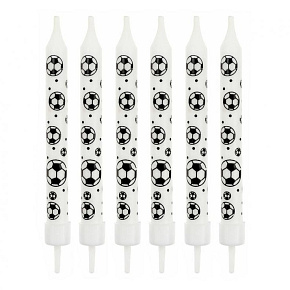 Sviečka tortová - Futbal 6 cm (6 ks)
