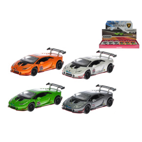 Lamborghini Huracan LP620-2 1:36 12 cm kov spätný chod 4 farby 12ks v DBX
