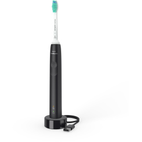 Philips HX3671/14 Sonicare 3100, zubní kartáček, pro dospělé, 31000 kmitů/min, časovač, tlakový senzor, indikátor, černý Philips HX3671/14 Sonicare 3100, zubní kartáček, pro dospělé, 31000 kmitů/min, časovač, tlakový senzor, indikátor, černý
