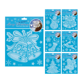 Adhézne nálepky vianočné 18 x 23,5 cm (mix tradičných motívov /cena 1 bal.) Adhézne nálepky vianočné 18 x 23,5 cm (mix tradičných motívov /cena 1 bal.)