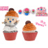 Cupcake medvedík plyšový 10cm voňajúci v blistri 12druhov 12ks v DBX