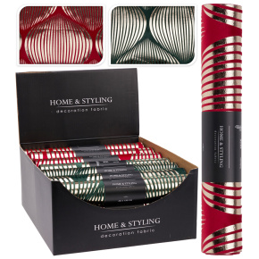 Organza látková 28x150 cm - zlaté pruhované tvary (mix 2 farieb) Organza látková 28x150 cm - zlaté pruhované tvary (mix 2 farieb)