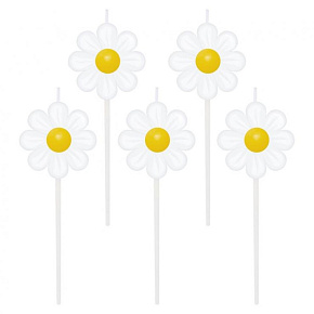 Sviečka tortová - sedmokráska 7,5 cm obojstranná (5 ks)