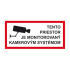 Informačná samolepka Tento priestor je monitorovaný kamerovým systémom (16x8 cm)