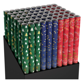 Darčekový baliaci papier v rolke vianočný 70x200 cm (3 farby /motívy)