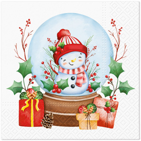 Obrúsky TaT 33x33cm Snowman in a ball Obrúsky TaT 33x33cm Snowman in a ball