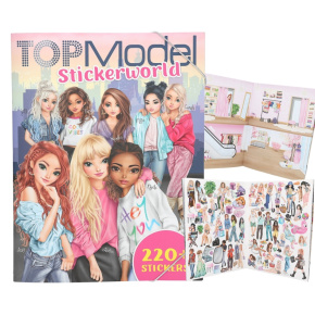 Kreatívny zošit Top Model so samolepkami - 8 modeliek a pes