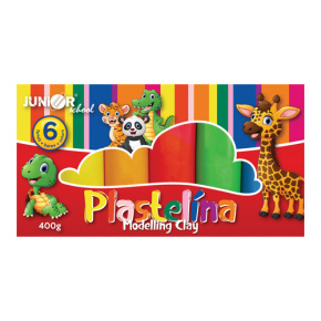 Plastelína JUNIOR 6 odtieňov, 400g