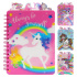 Detský zápisník so špirálou a plastovými záložkami, 120 listov - Unicorn (mix dizajnov)