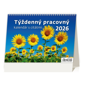 Stolový kalendár 2026 Týždenný pracovný kalendár s citátmi