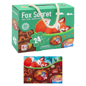 Puzzle detské 44 x 31 cm (24 ks) - Fox secret Puzzle detské 44 x 31 cm (24 ks) - Fox secret