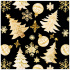 Obrúsky PAW L 33x33cm Golden Christmas Trees
