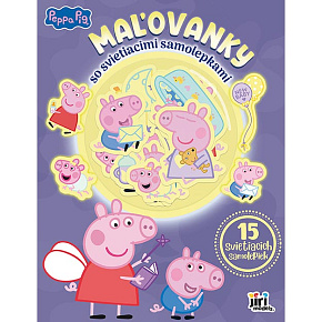 Omaľovanky JM so svietiacimi samolepkami - Prasiatko Peppa