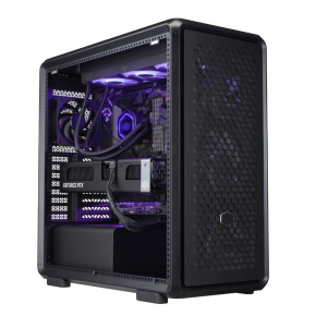 Cooler Master case MasterFrame 600 Black, Průhledná bočnice, ATX, 3x 140mm Fan, 1x 120mm Fan, Černá Cooler Master case MasterFrame 600 Black, Průhledná bočnice, ATX, 3x 140mm Fan, 1x 120mm Fan, Černá