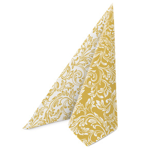 Obrúsky PAW AIRLAID 40x40 cm - Reverse Baroque Etude gold