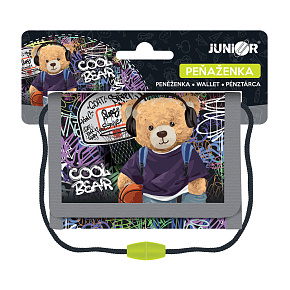 Detská textilná peňaženka JUNIOR S8 Cool Bear - medveď