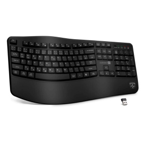 CONNECT IT FOR HEALTH Ergonomická klávesnice ErgoOffice, Bezdrátová, CZ+SK, černá