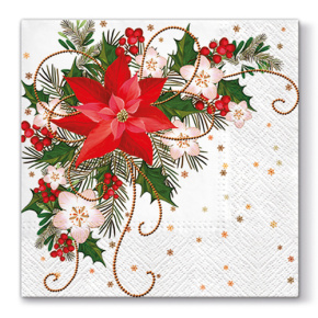 Obrúsky PAW L 33x33cm Poinsettia Composition Obrúsky PAW L 33x33cm Poinsettia Composition