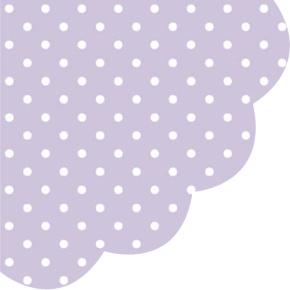 Obrúsky PAW R 32 cm Dots Violet